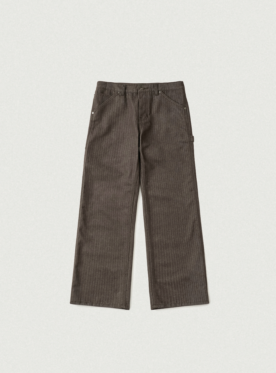 Herringbone Twill Carpenter Pants - Brown