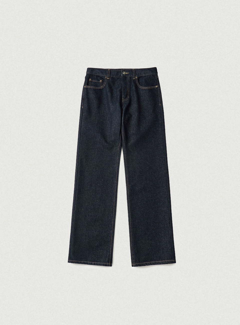 Voe Curved Denim Pants - Deep Navy