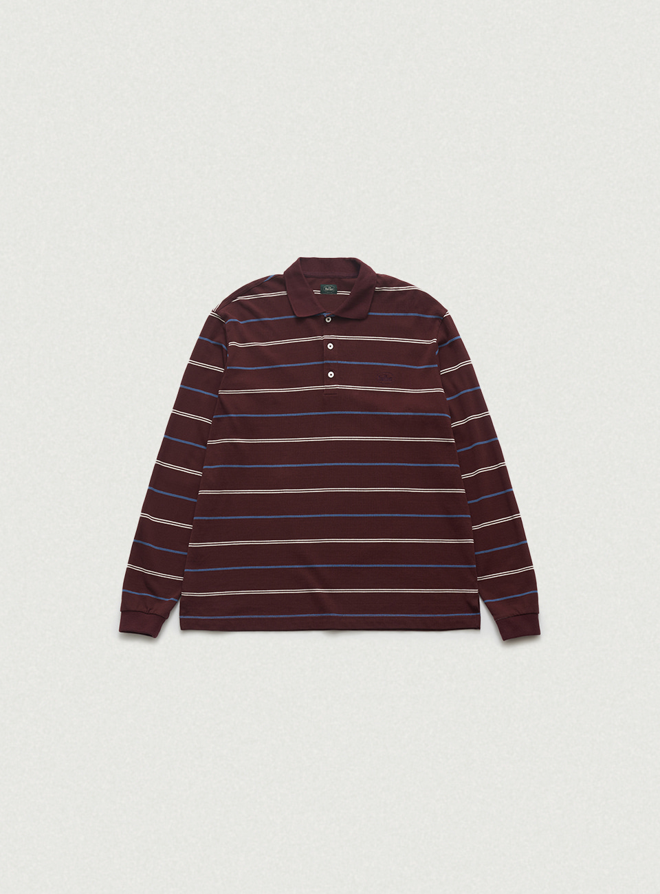 Tonal Stripe Pique Shirt - Burgundy
