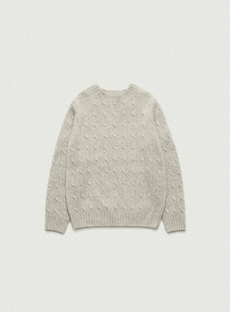 Oversized Shaggy Dog Knit Sweater - Grey