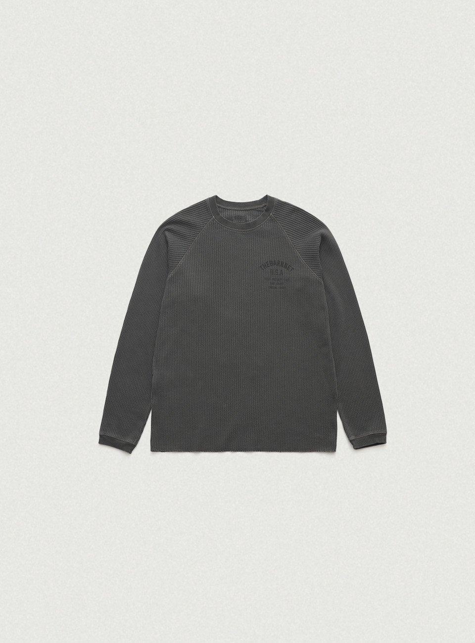 Vero Pigment Waffle T-Shirt - Charcoal