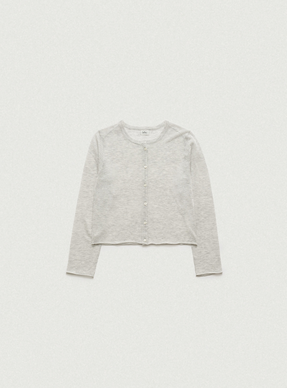 Hyled Linen Button Cardigan - Light Grey