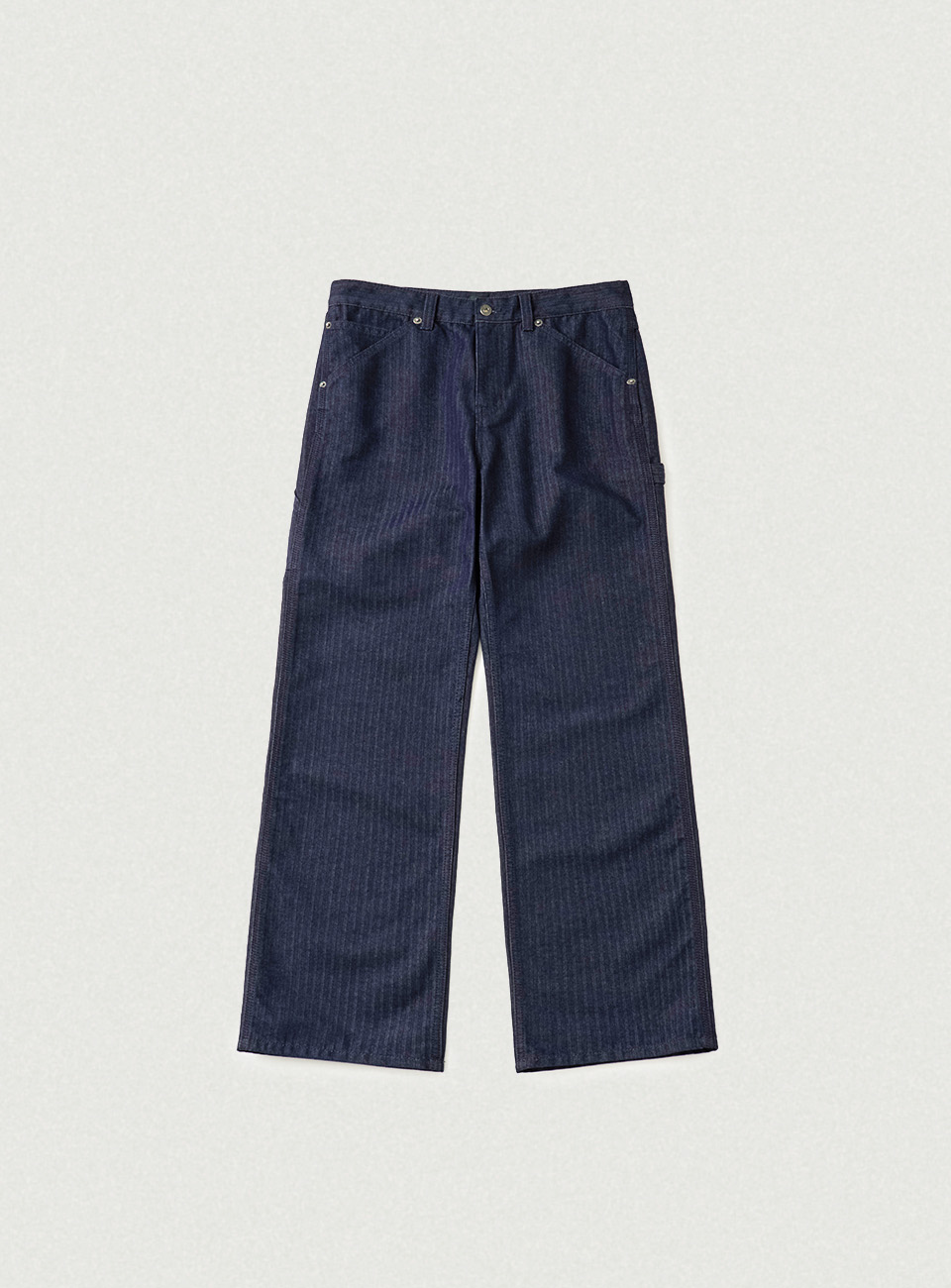 Herringbone Twill Carpenter Pants - Indigo Blue