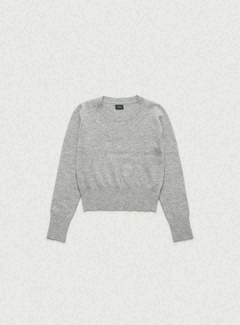 Plain Cashmere Round Knit - Grey