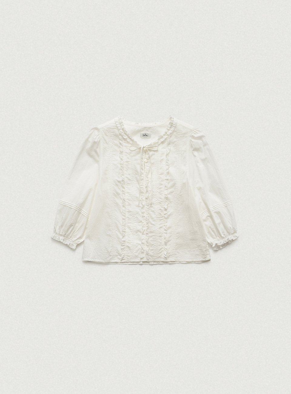 Pevia Frill Pintuck Blouse - Ivory