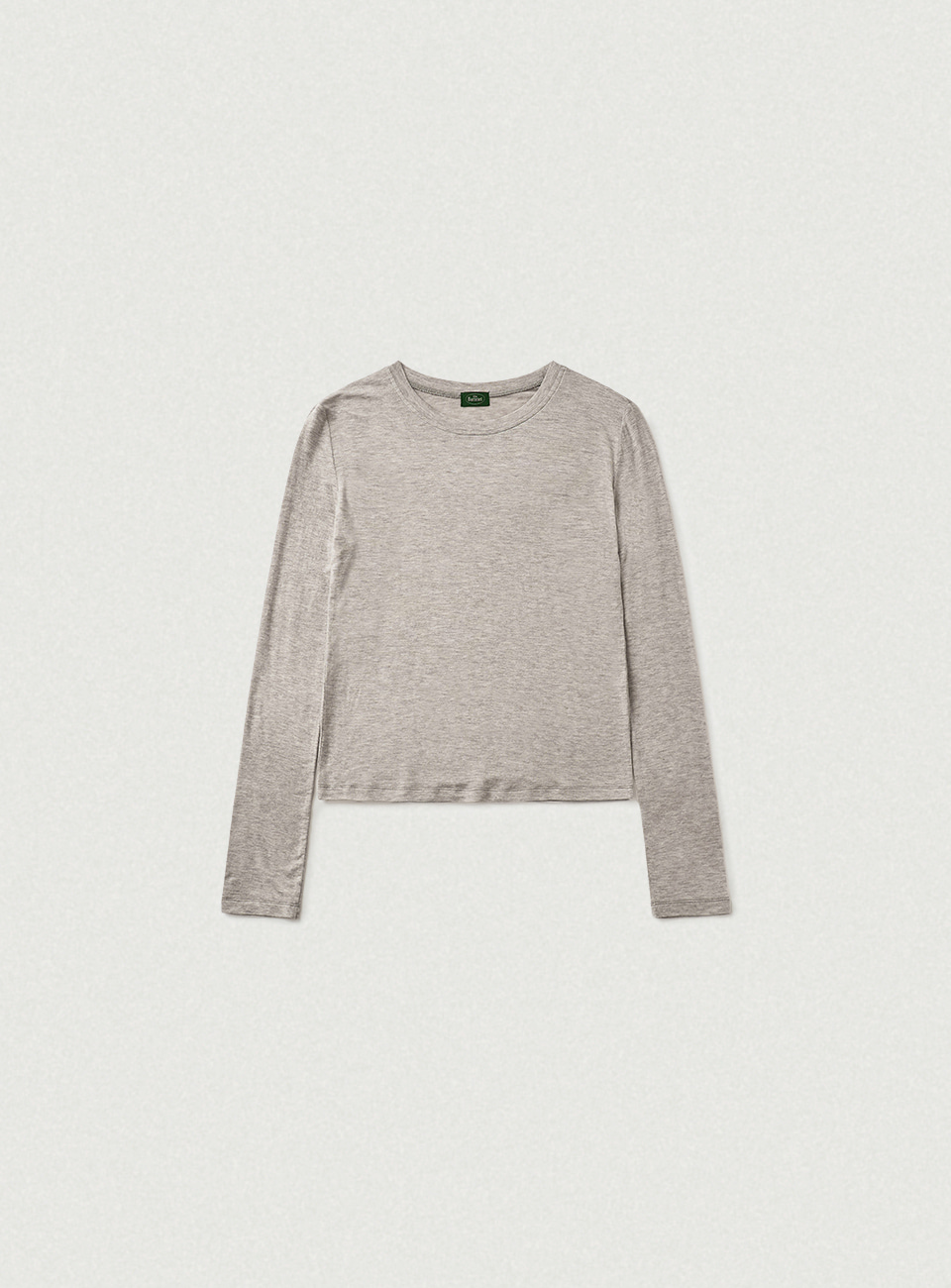 Soft Slim Wool Tencel T-Shirt - Melange Grey