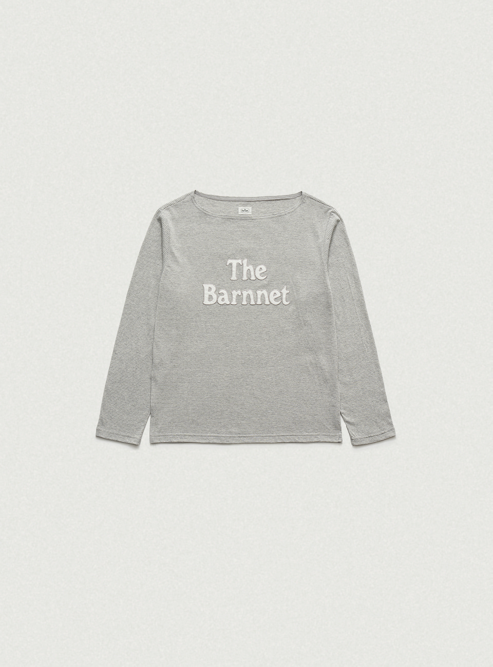 Talat Boat Neck Stripe T-Shirt - Grey