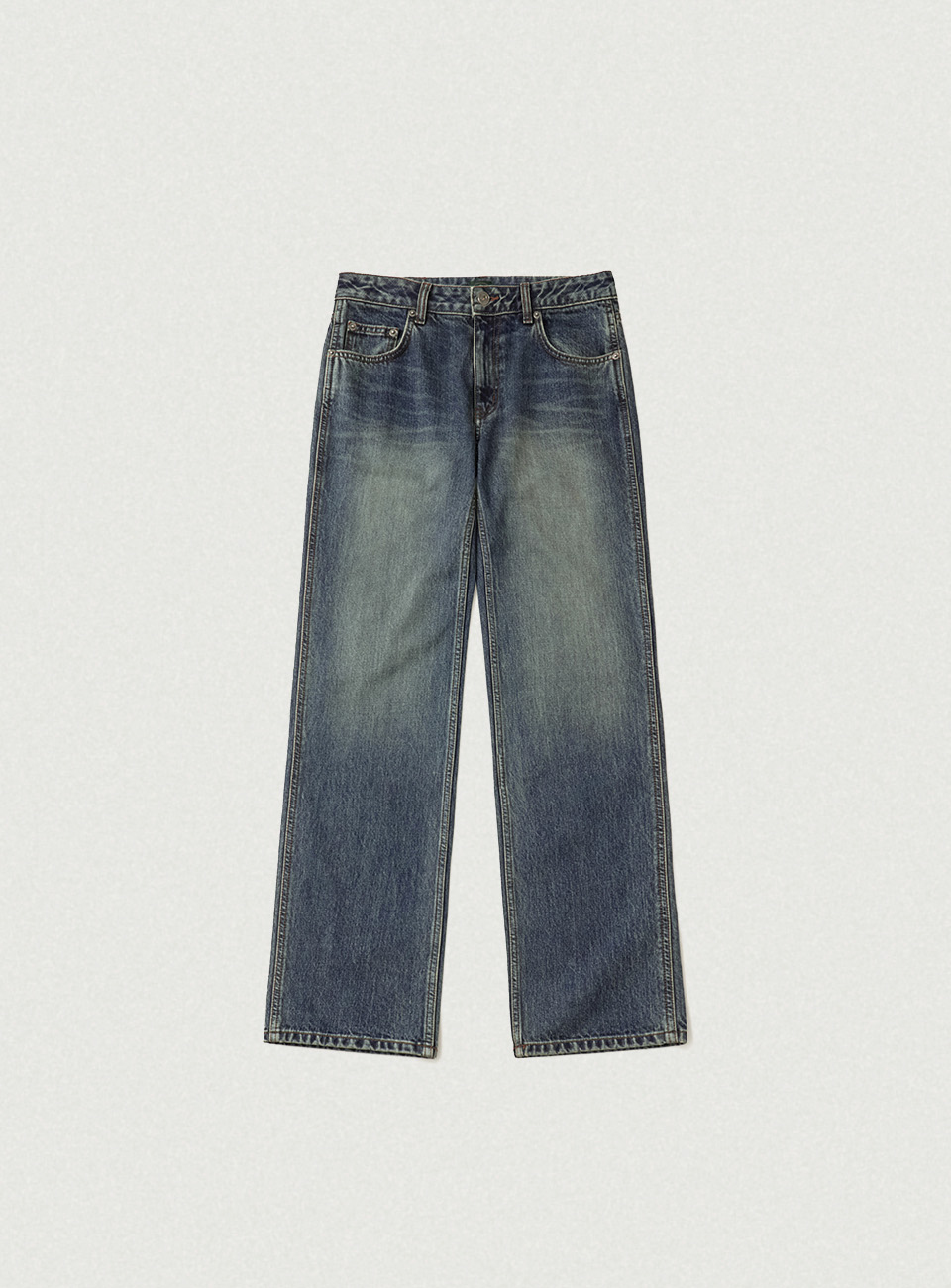 Hazel Mid Rise Denim Pants - Deep Blue