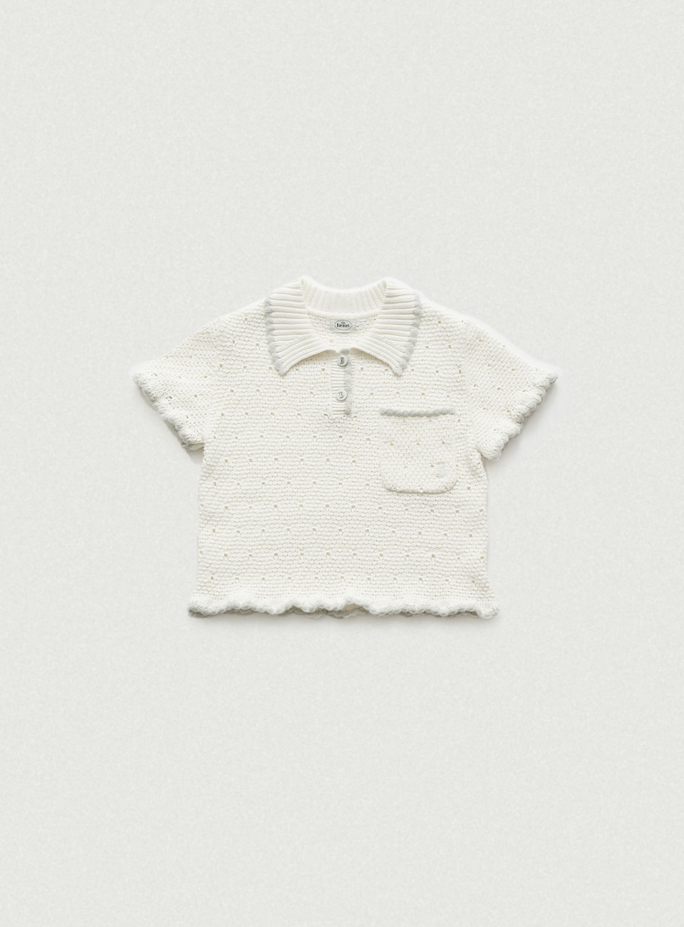 Fluff Scallop Knit Top