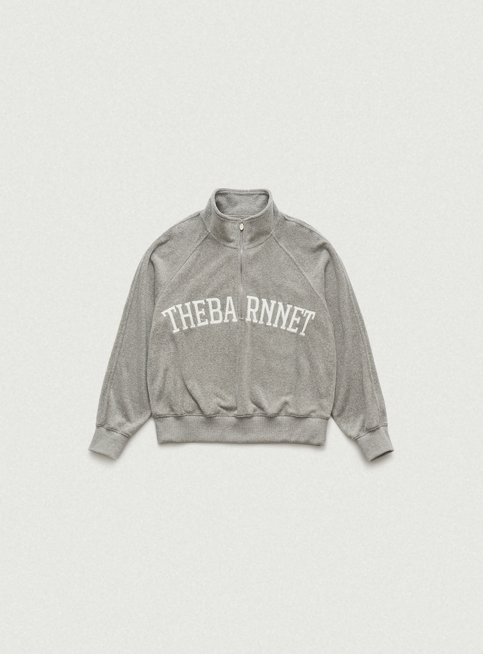 Terry Logo Half-Zip Pullover - Grey