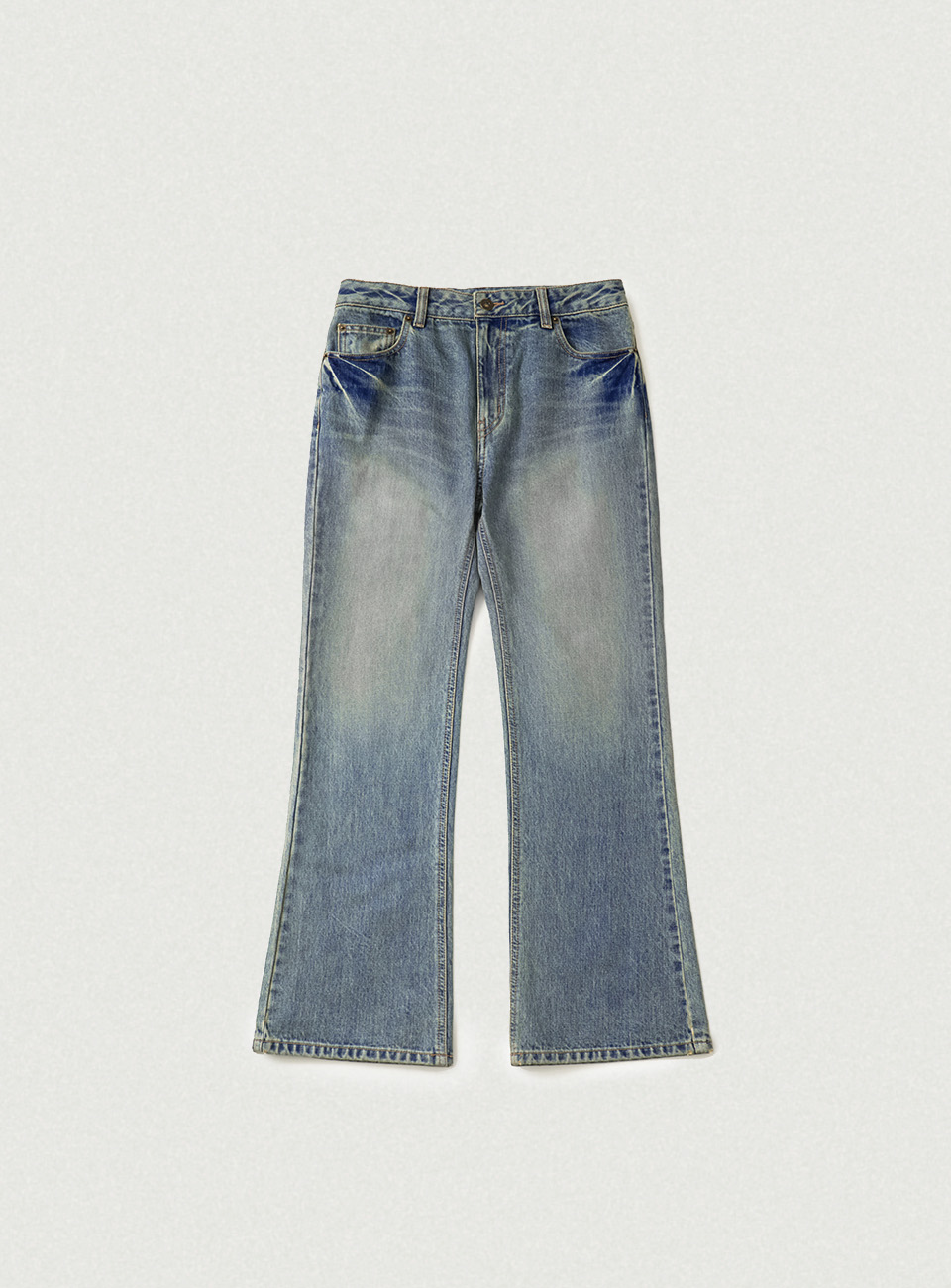 Rune Boots Cut Denim Pants - Vintage Blue