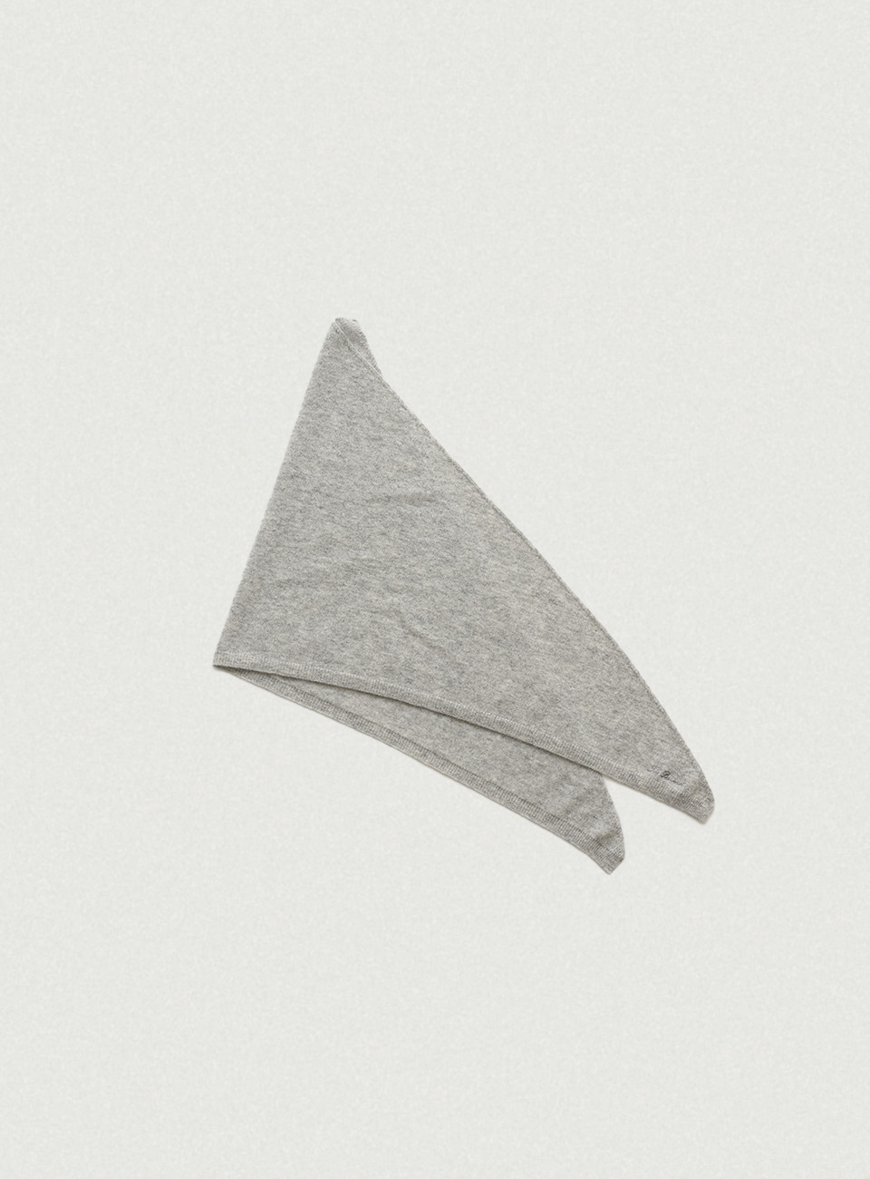 Plain Cashmere Knit Scarf - Grey