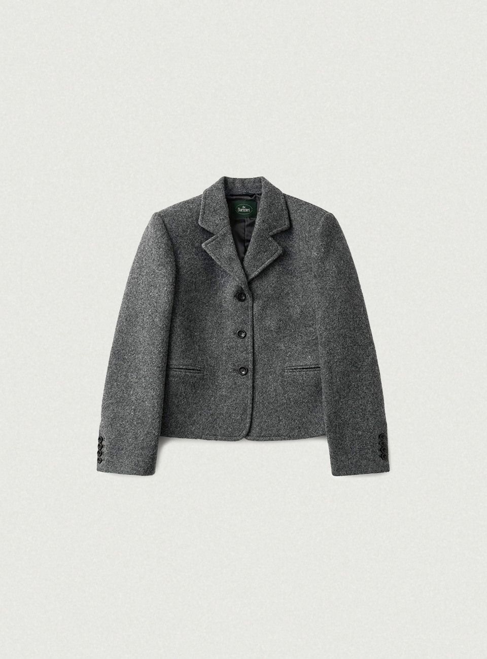 Atelier Wool Cropped Jacket - Charcoal