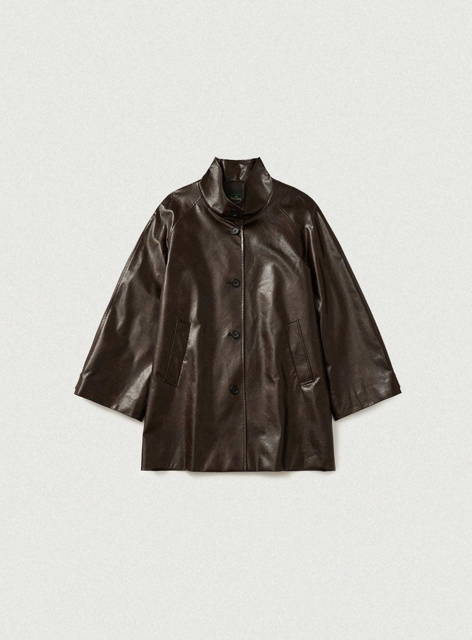 Arlen Alter Leather Half Coat - Brown