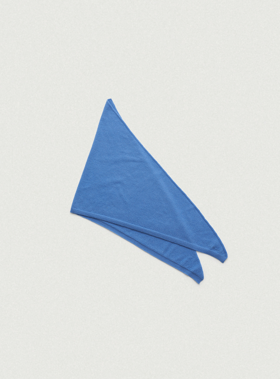 Plain Cashmere Knit Scarf - Blue