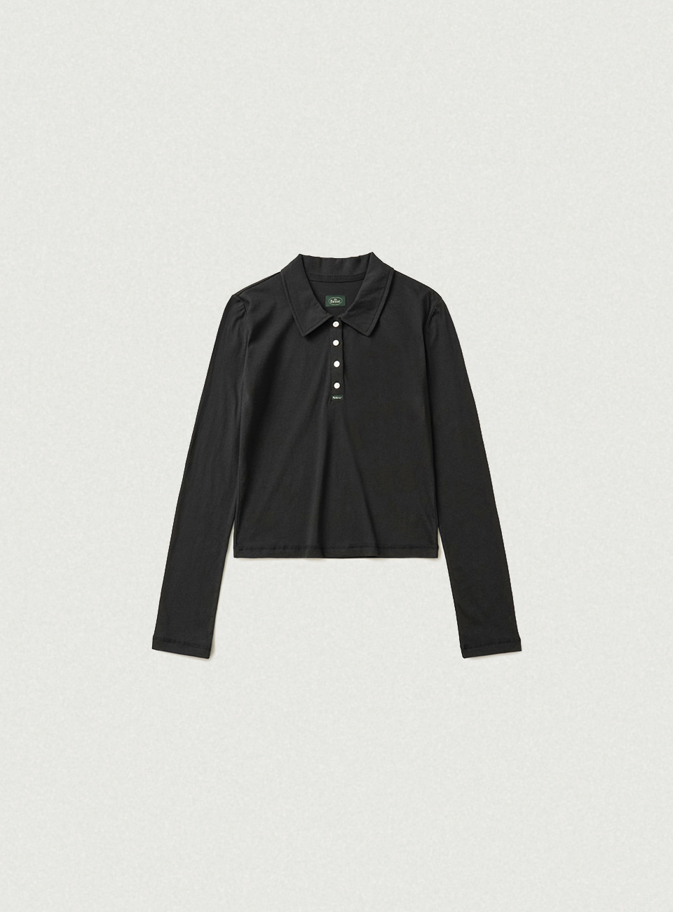 Reeve Collared Henley Top - Black
