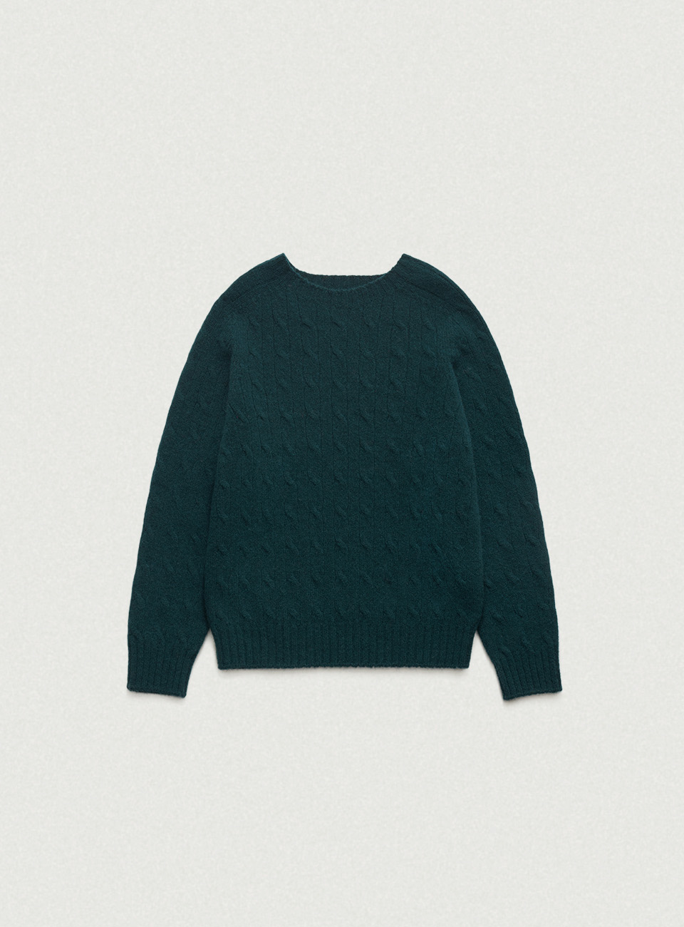 Oversized Shaggy Dog Knit Sweater - Green