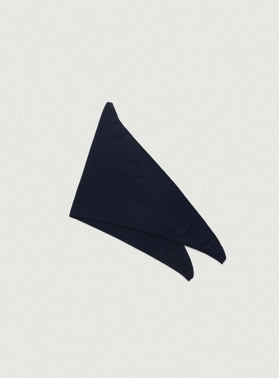 Plain Cashmere Knit Scarf - Navy