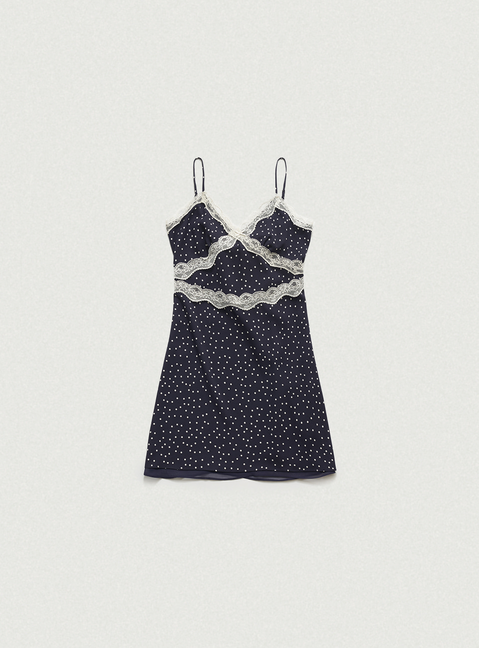 Dot Lace Slip Dress