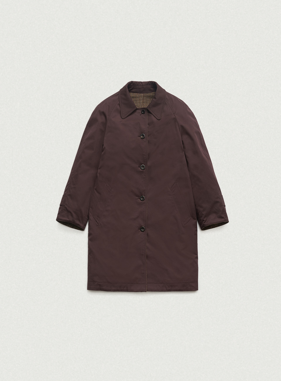 Bastide Reversible Trench Coat - Burgundy