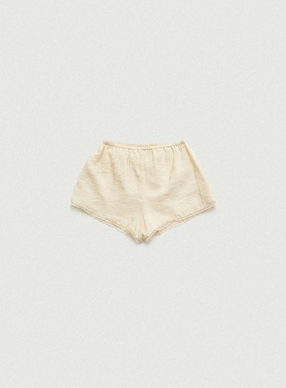 Moire Satin Lace Shorts - Butter