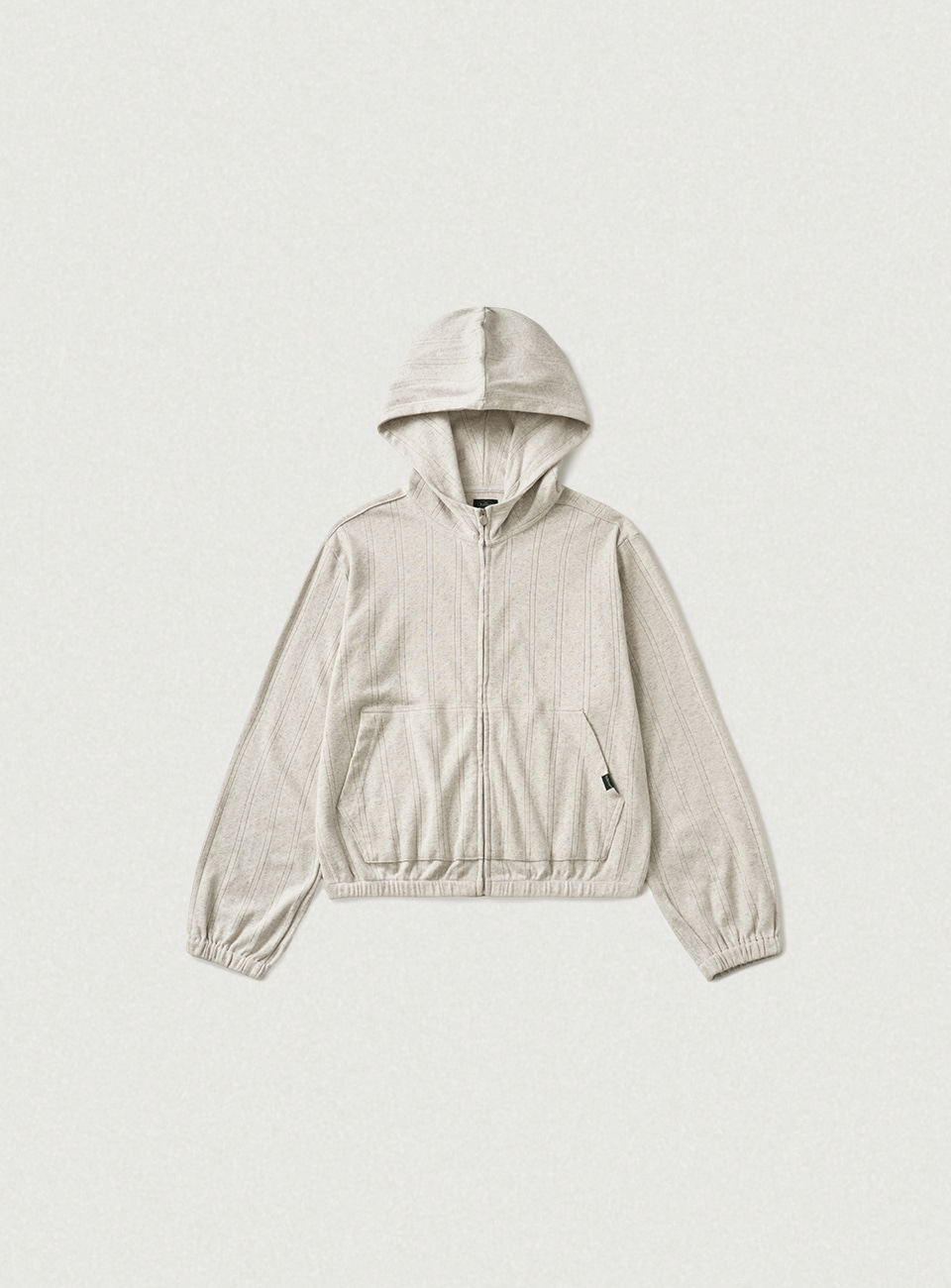 Ivel Eyelet Zip-Up Hoodie - Natural