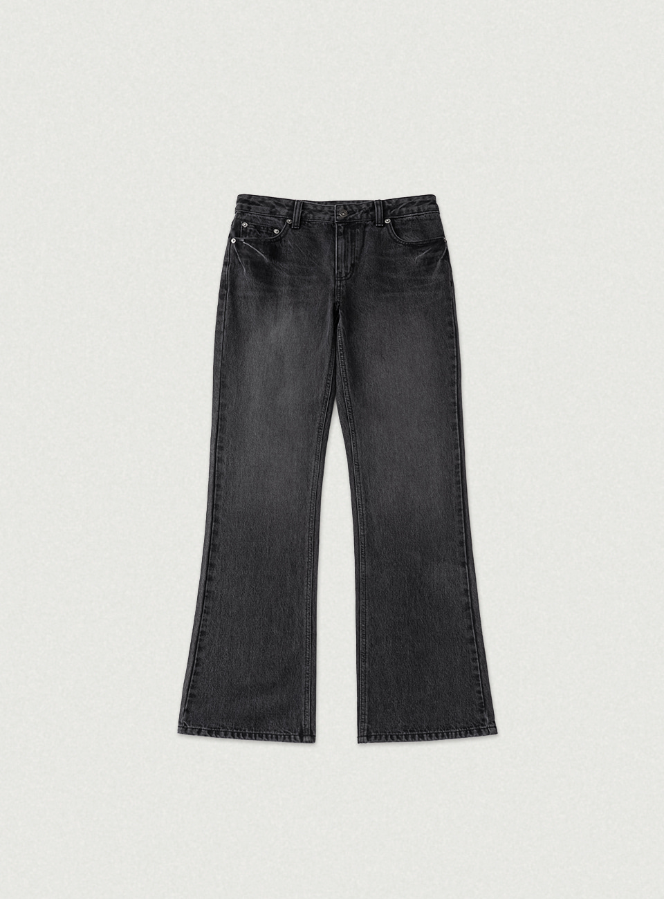 Rune Boots Cut Denim Pants - Black