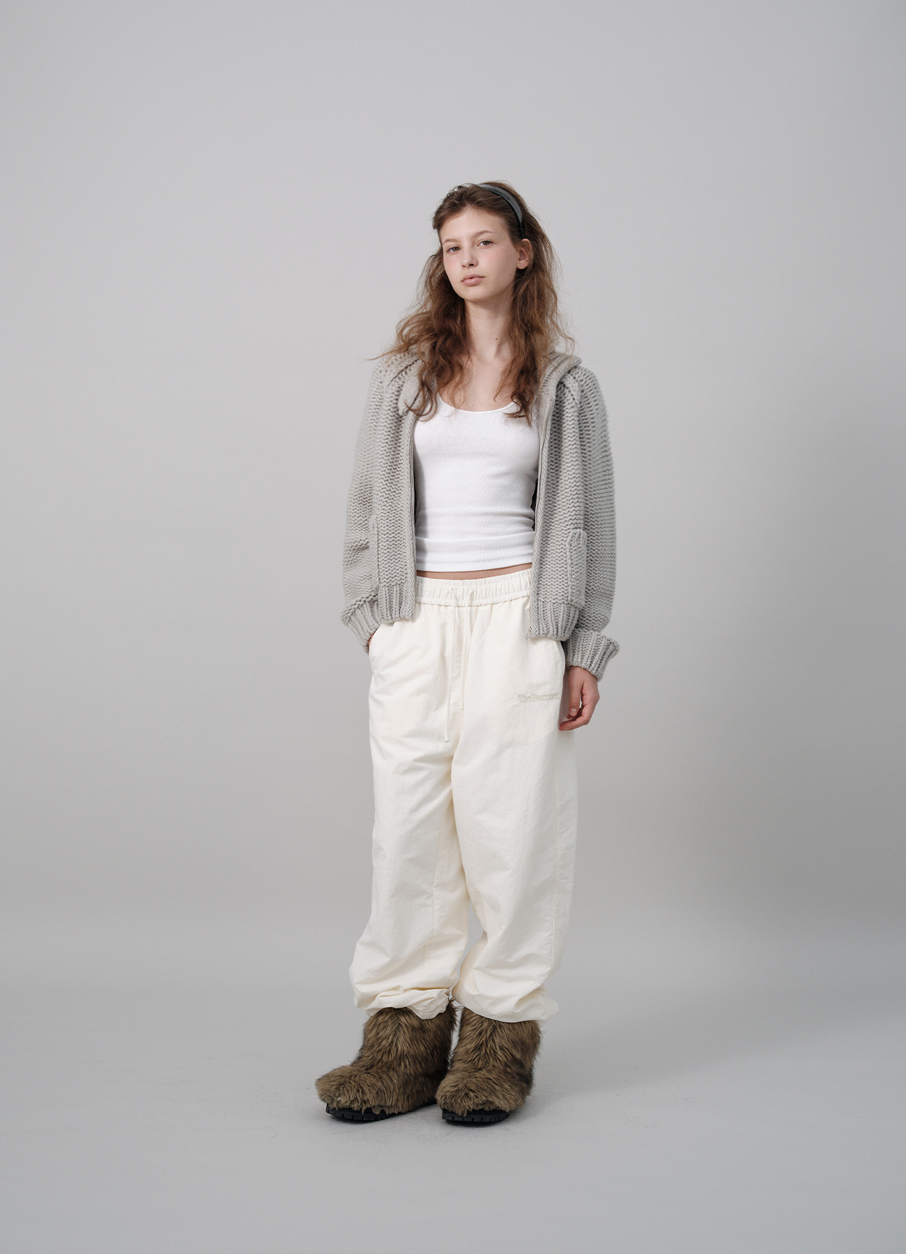 Grey Soap Zip-Up Knit Cardigan - The Barnnet