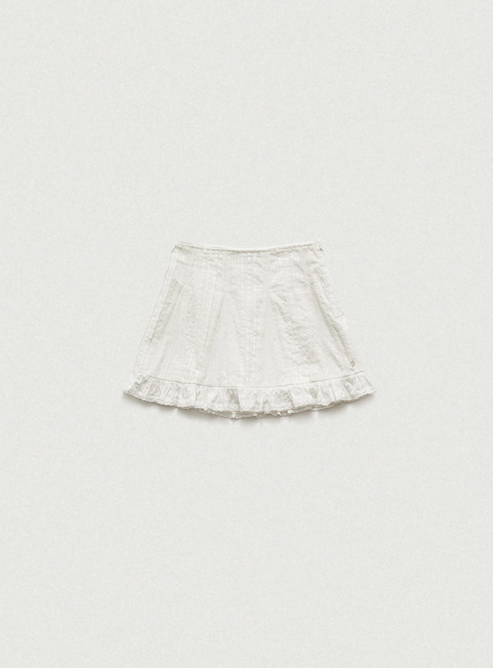 White Lignes Lace Mini Skirt [5월 중순 순차 배송]