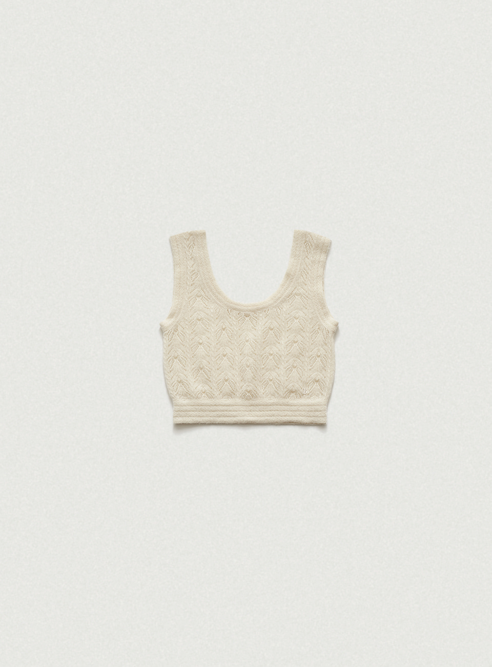 Ivory Coverts Knit Sleeveless Top [4월 말 순차 배송]