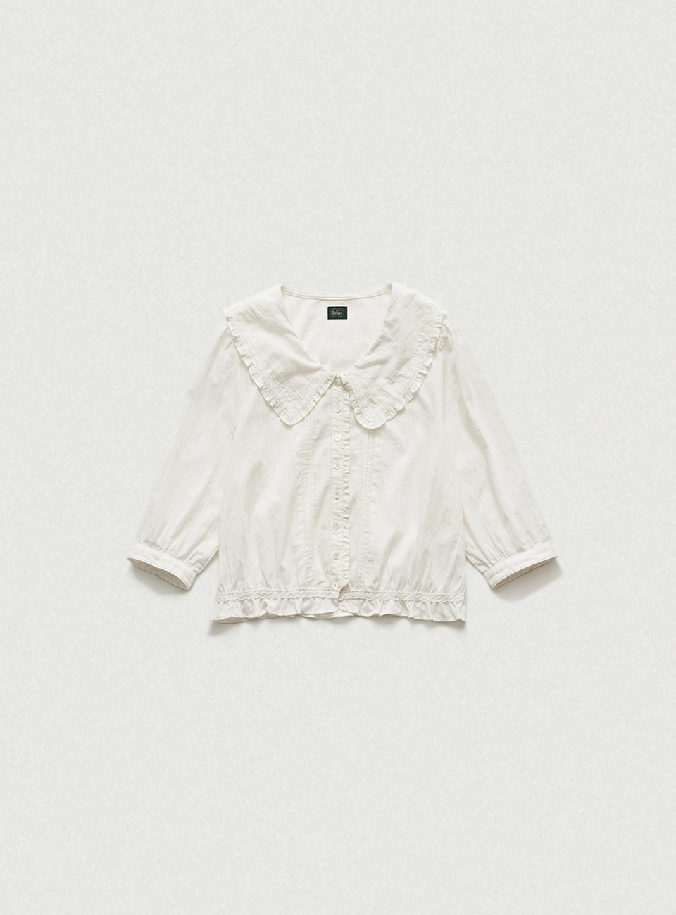 White Cottage Ruffle Blouse