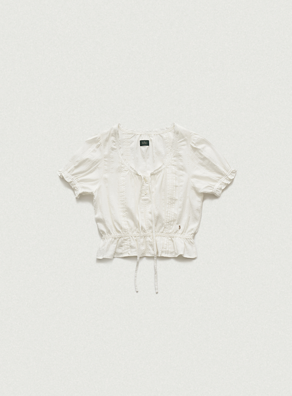 White Sud Pleatib Blouse [5월 말 순차 배송]