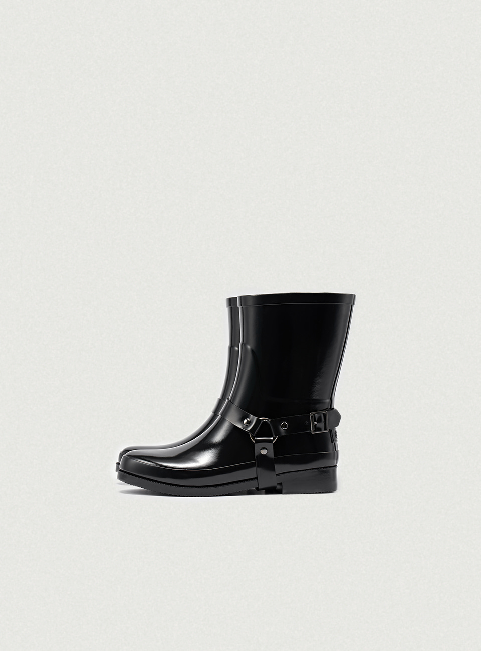 [Rockfish Weatherwear X The Barnnet]Glossy Harness Rain Boots - Middle