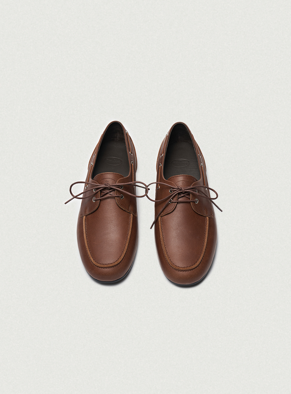 Brown Leather Boat Loafers