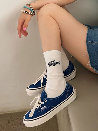 [모델언니 개인 소장품 기획전] (새상품) 라코스테 socks(화이트+네이비 색상 2set)