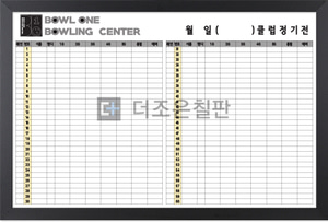 볼링장 클럽정기전 점수 현황표