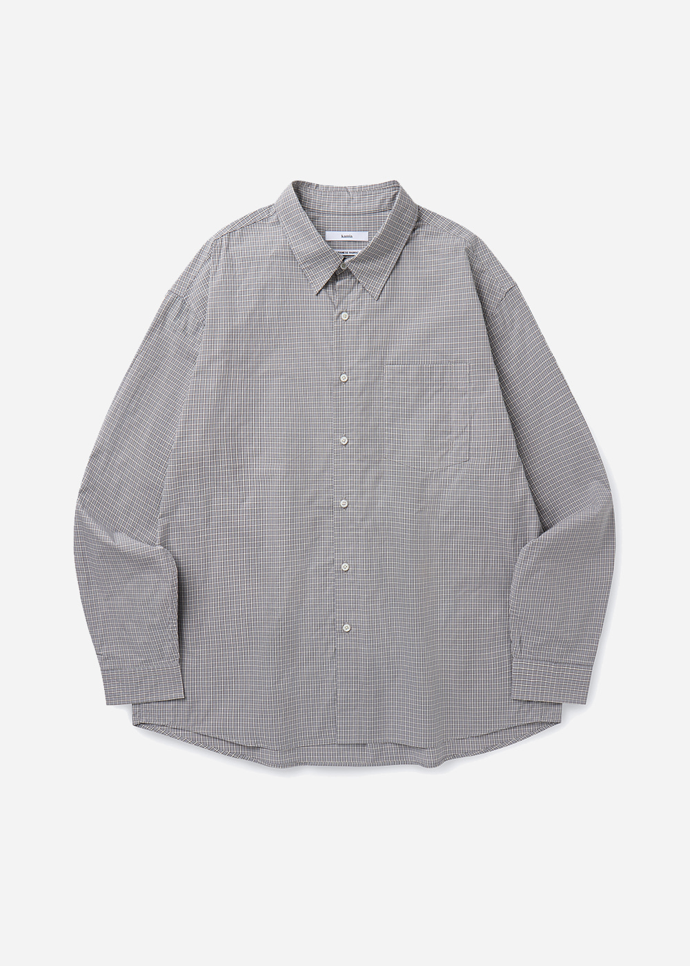 JAPANESE SMALL CHECK EDITOR SHIRTS [GREY]