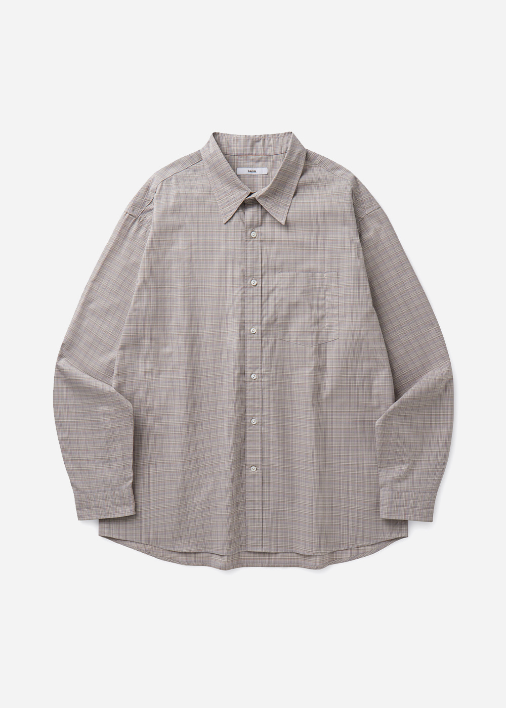 MULTI CHECK POPLIN SHIRTS [BEIGE]