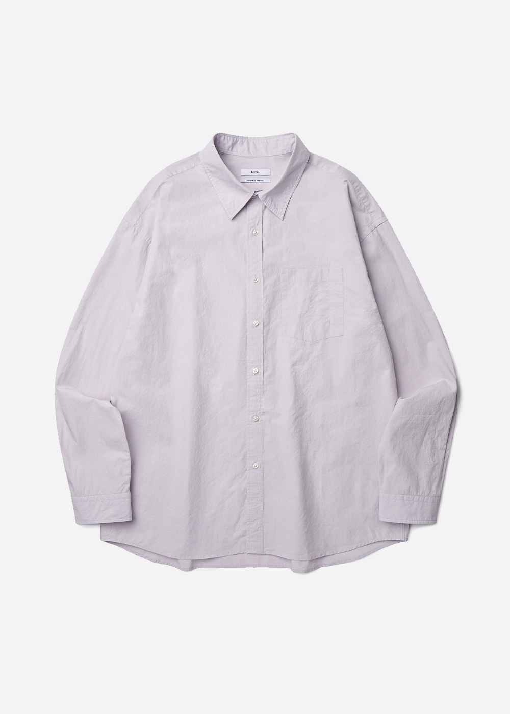 COTTON LINEN TYPEWRITER SHIRT [LIGHT PURPLE]