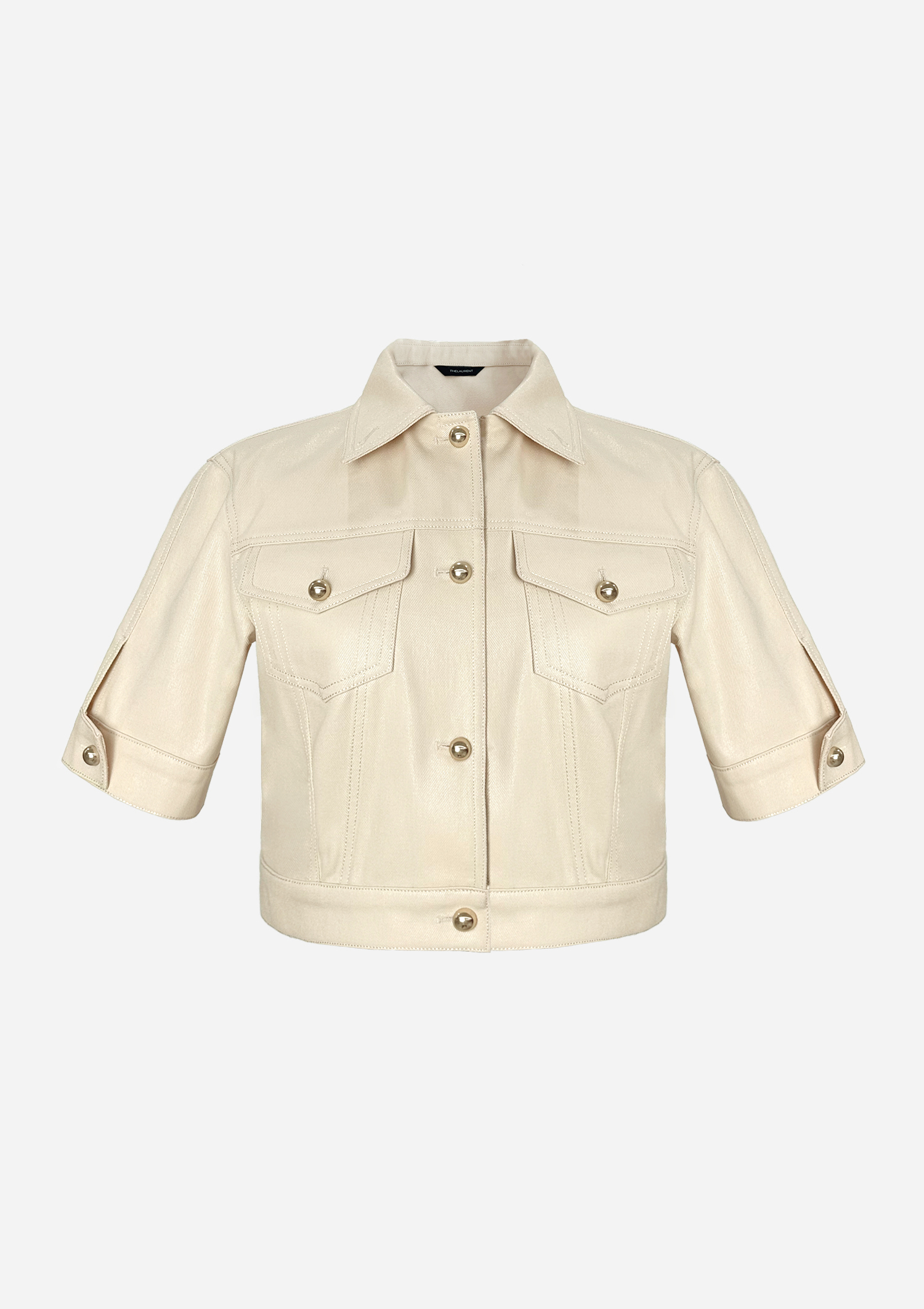 Stitched crop jacket - Vanilla coating
