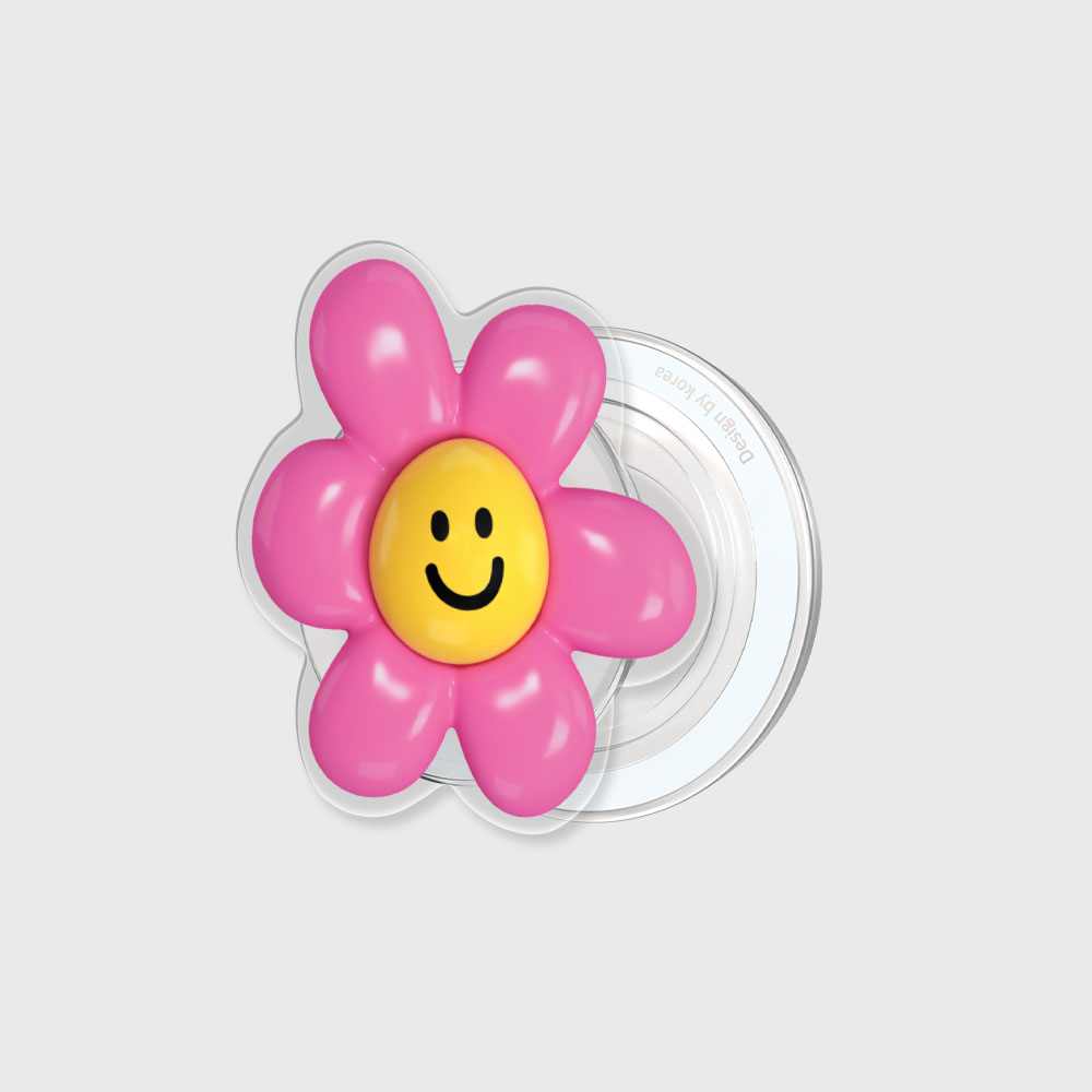 [맥세이프 아크릴스마트톡] smile daisy 핑크