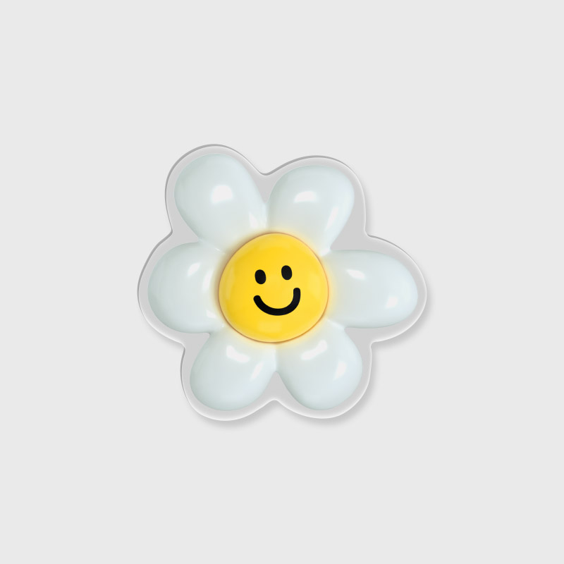 [아크릴스마트톡] smile daisy 화이트