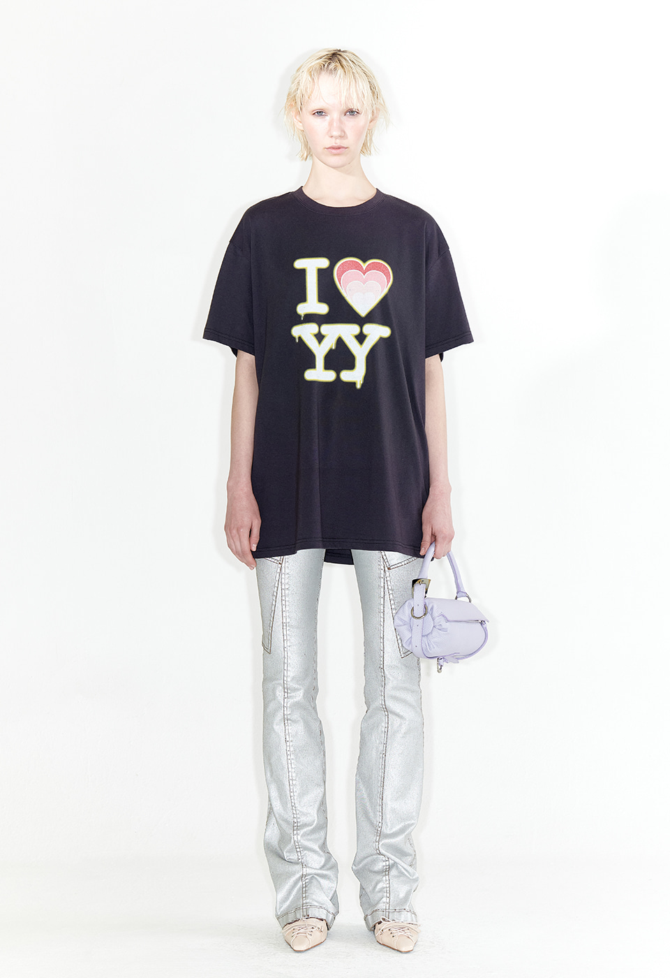 PANELED CARGO BOOTCUT, SILVER