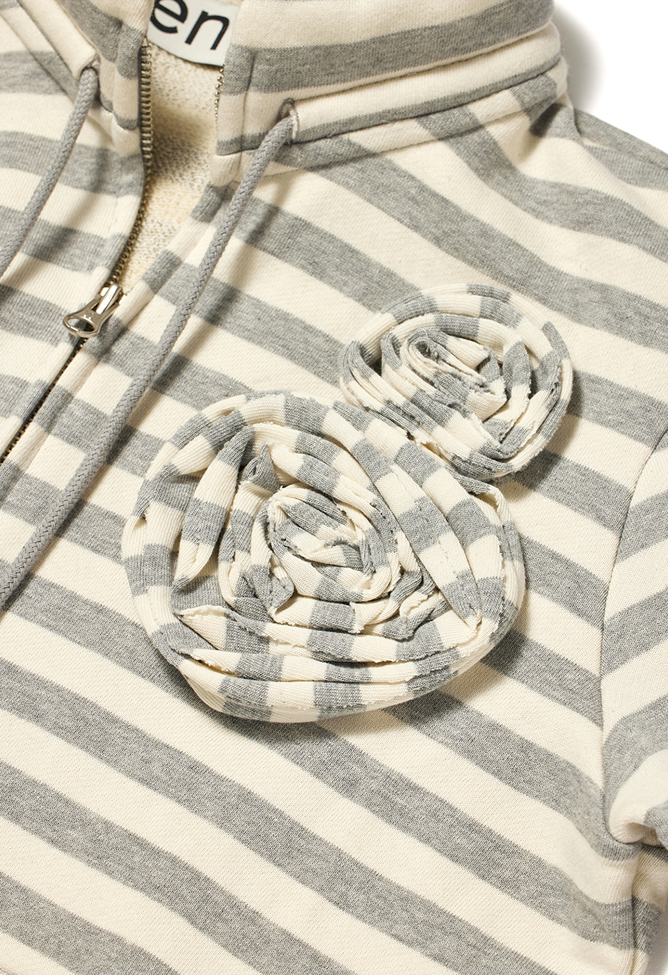 APPLIQUÉ ZIPUP JACKET, GRAY