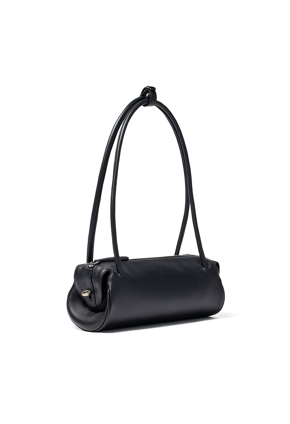 OPEN YY CORGI SMALL BLACKの斜めから見た本体。丸い両端と奥行きを確認。