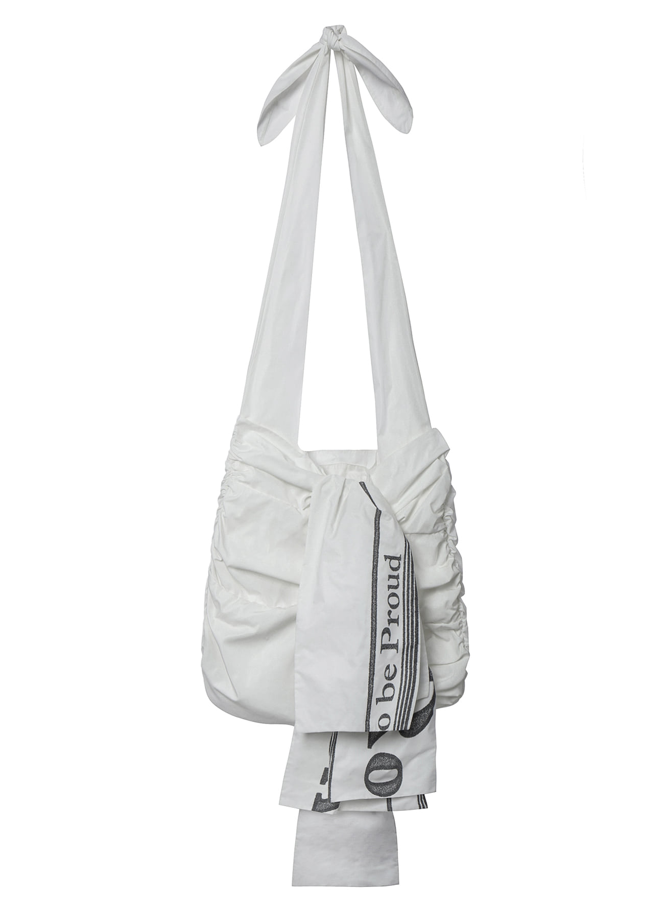 [Sustainable product] RUCHED TRAINING BAG, WHITE