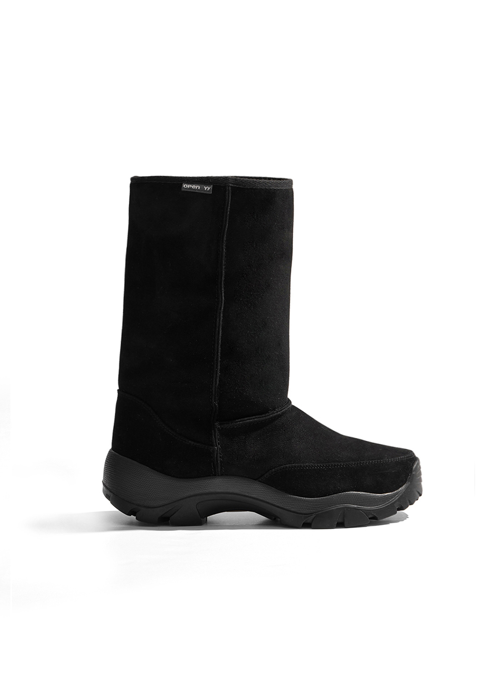 SUEDE MOUNTAIN BOOTS, BLACK