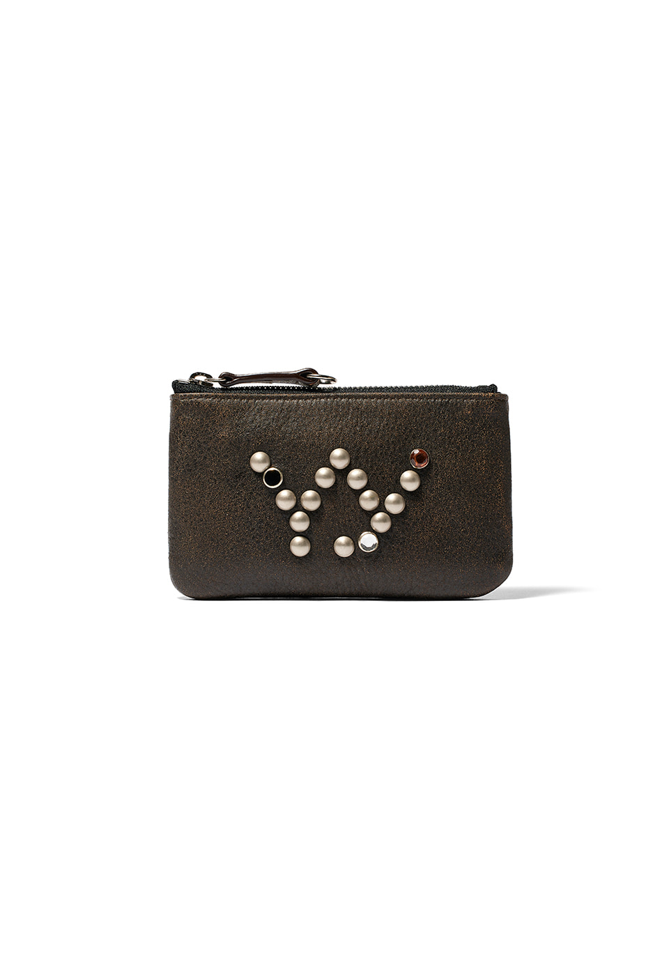 YY STUD CHAIN WALLET, BROWN