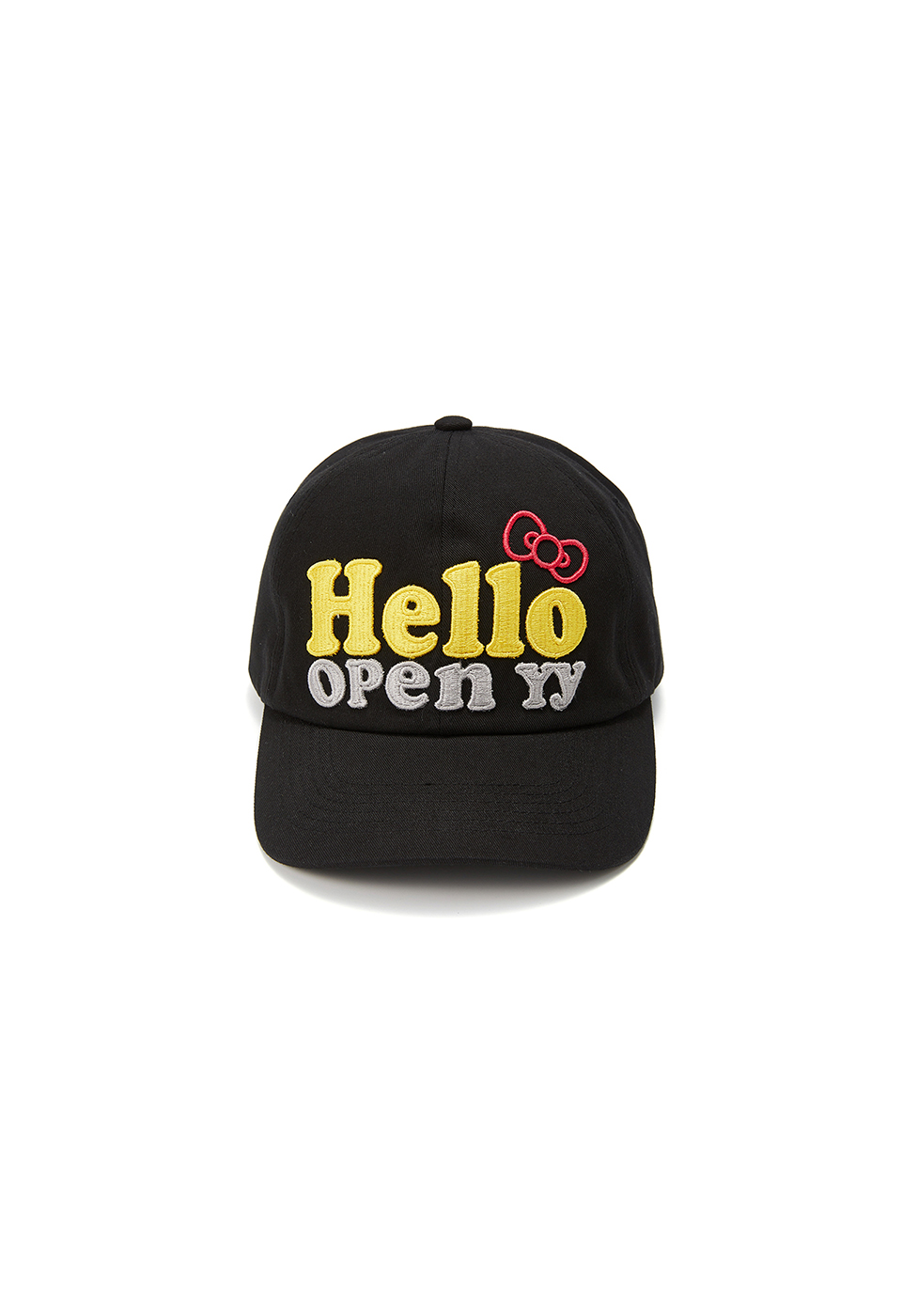 [6/7 DELIVERY] HELLO KITTY X YY HELLO BALL CAP, BLACK
