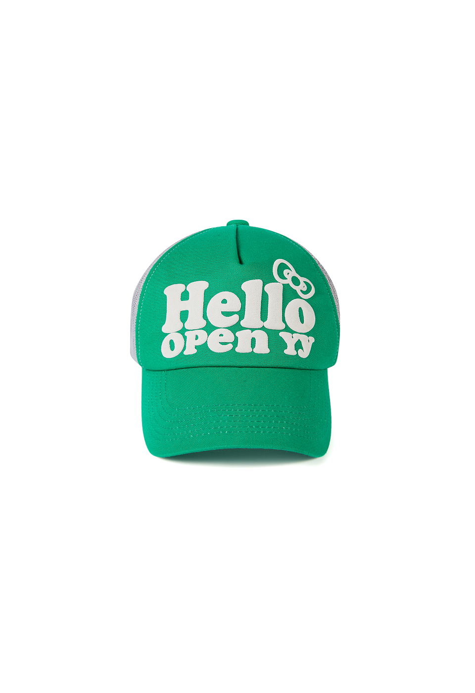 HELLO KITTY X YY HELLO TRUCKER CAP, GREEN